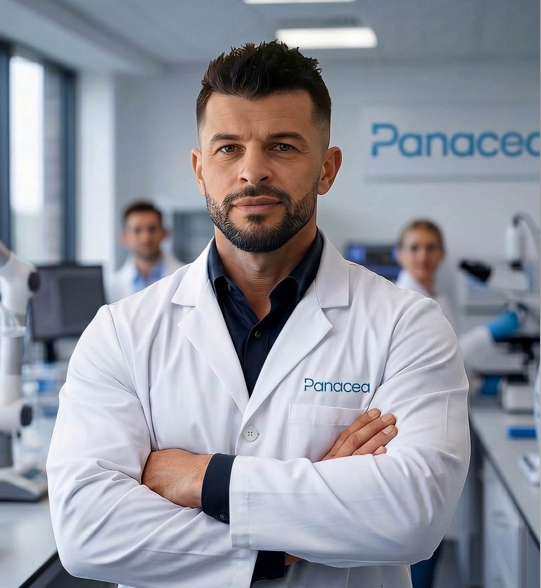 Bogdan Dicoias, founder of the NBetaX programme, in the Panacea Bio Chem laboratory